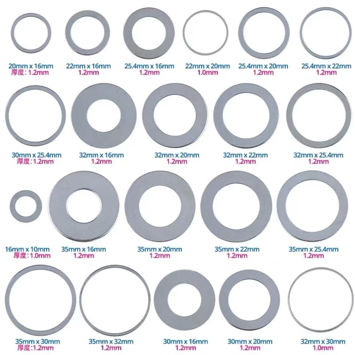 Angle Grinder Inner Hole Washer Reducing Ring Saw Blade Adapter Ring