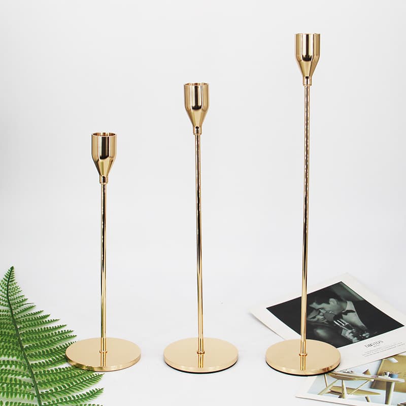 Cross-border Amazon Candle Holder Candle Cup Decoration Gold Home Candlelight Dinner Wedding Iron Art Candle Holder Ornament