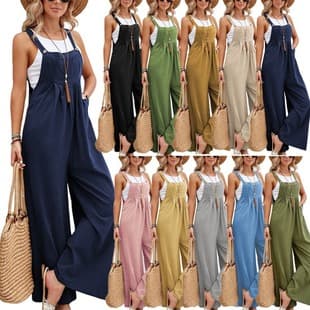 European and American Women's Jumpsuit Wide-Leg Pants Suspenders Amazon TEMU Hot Sale Independent Station Wish Spring Summer 2026 Women
