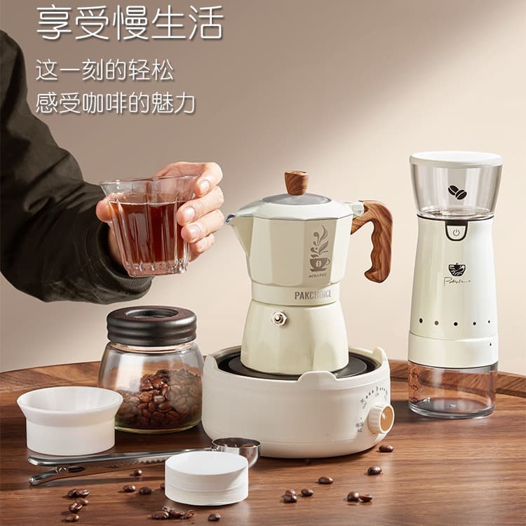 Mini Electric Hot Plate, Multifunctional Tea Brewer with Low-power Knob Control and Explosion-proof Panel for Coffee Making