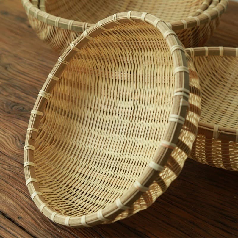 Bamboo woven household storage baskets, steamed bread boxes, dustpans, farmhouse dustpans, vegetable baskets, baskets, drain baskets, fruit baskets