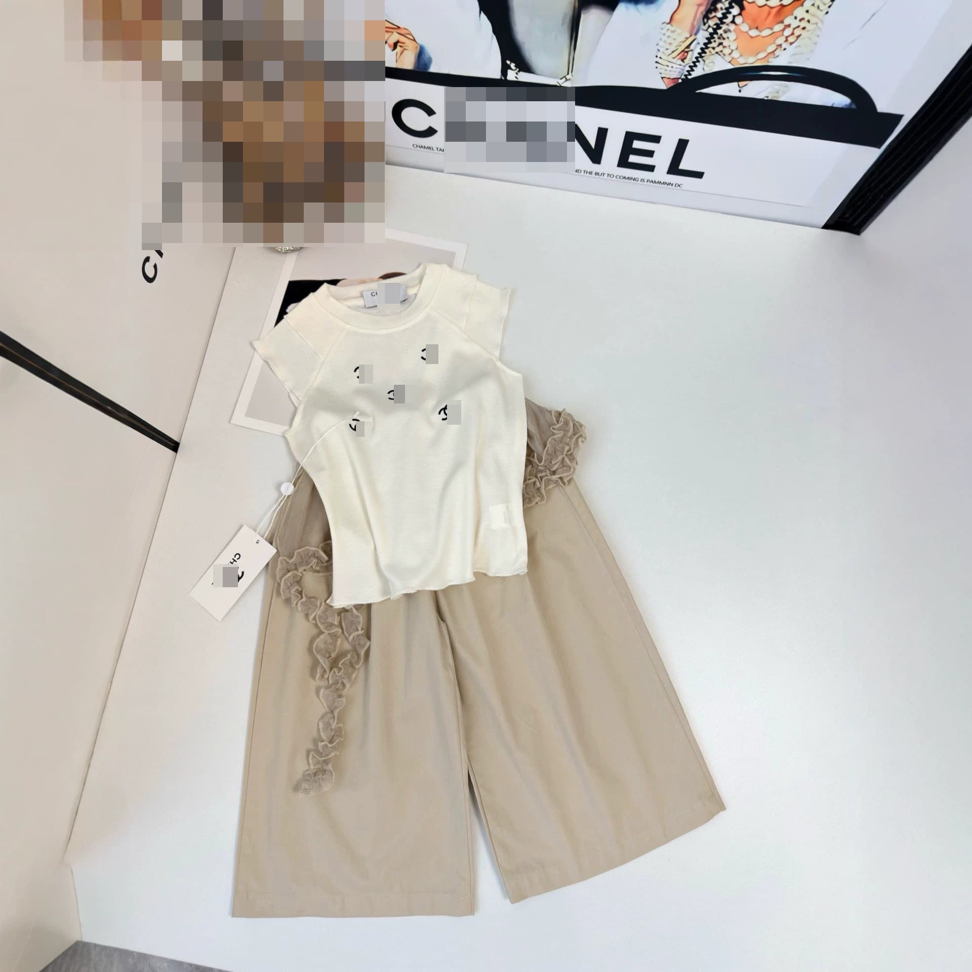 2026 Summer New Style Girls Trendy Top + Pants Two-Piece Set Girls Sleeveless Comfortable Going-Out Set