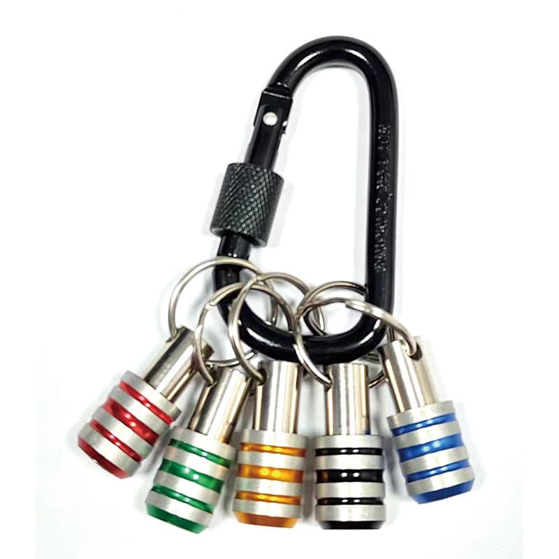 5PCS Colorful Keychain Adapter Shank Carabiner Socket Extension 1/4 Hex Shank Bit Quick-Release Socket Converter