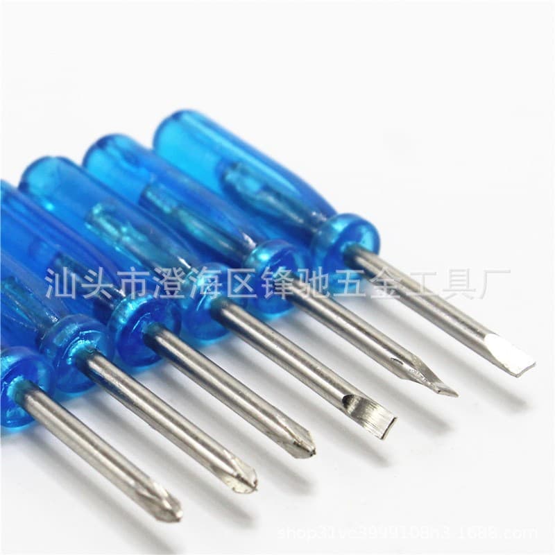 Mini Blue Crystal Screwdriver Micro Cross 2.0 Slotted 3mm 45mm Long for Toy Delivery and Eyeglass Screwdriver