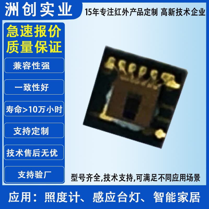 Zouchuang Ambient Light Sensor with I2C Digital Signal, SMD Light Sensor for Illuminometer, In Stock