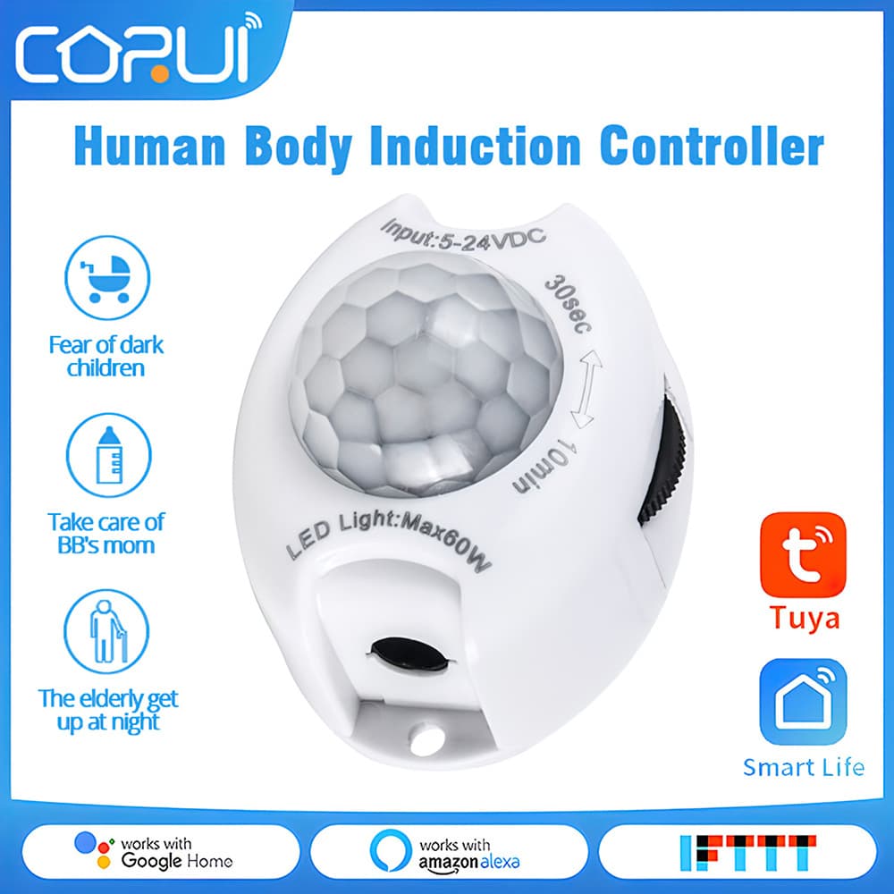 DC5-24V Human Body Induction Controller LED Smart Induction Light Strip 3528 Bedroom Nightstand Cabinet Light Sensor