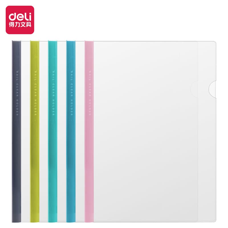Deli 5530 lever folder A4 paper clip lever clip pull rod folder information folder color report folder water drop shape