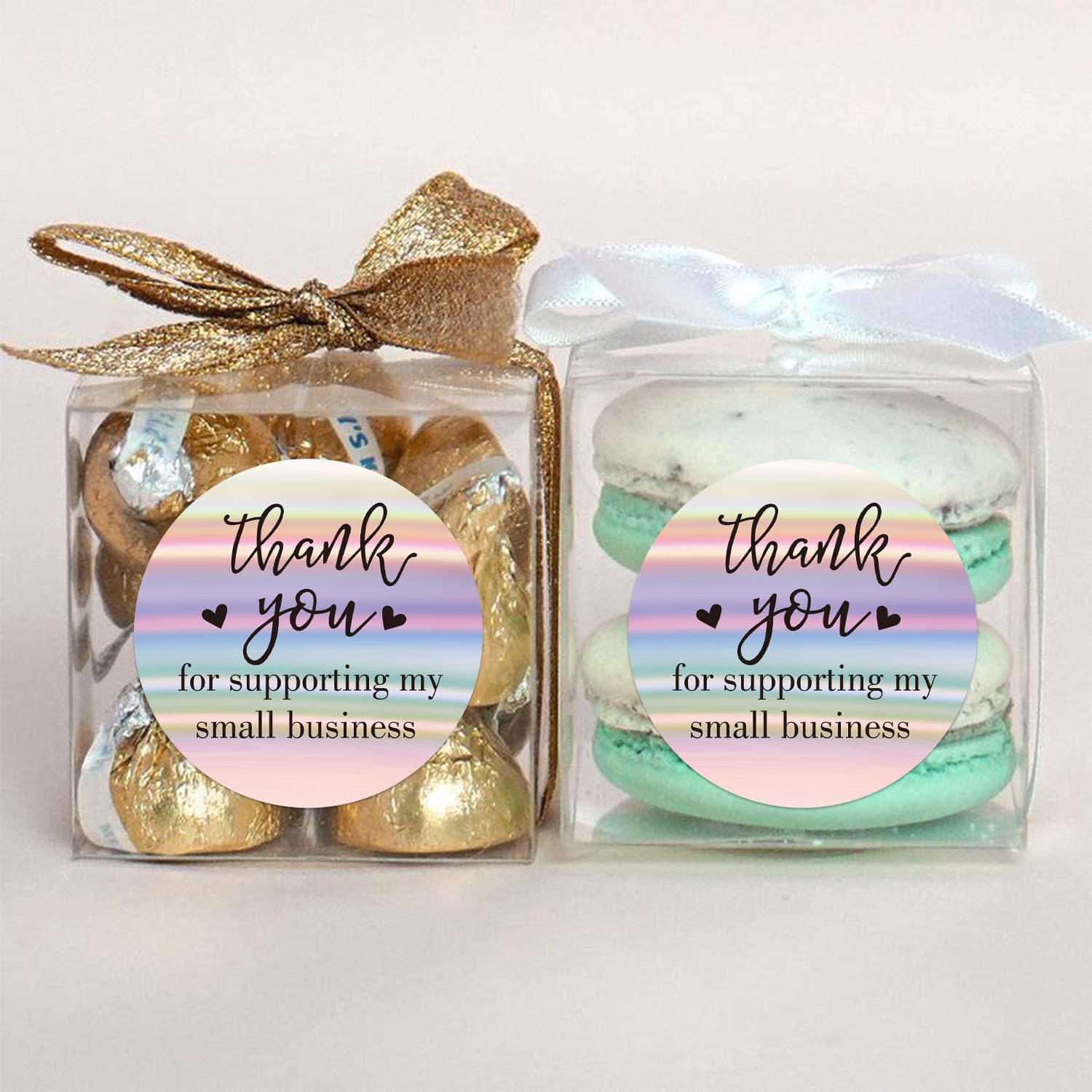 500/Roll 3.8cm Roll Rainbow Laser Thank You Purchase Commercial Decorative Sticker Labels
