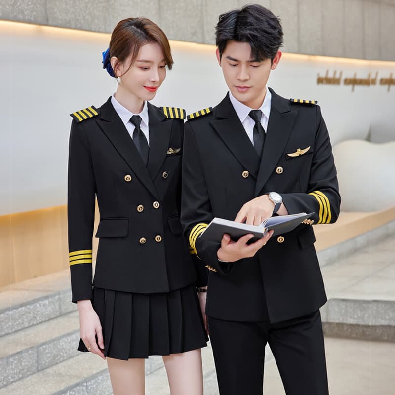 Unisex High-Speed Rail Attendant Uniform, Band Performance Outfit, China Southern Airlines Flight Attendant Uniform, Vocational College Set Workwear
