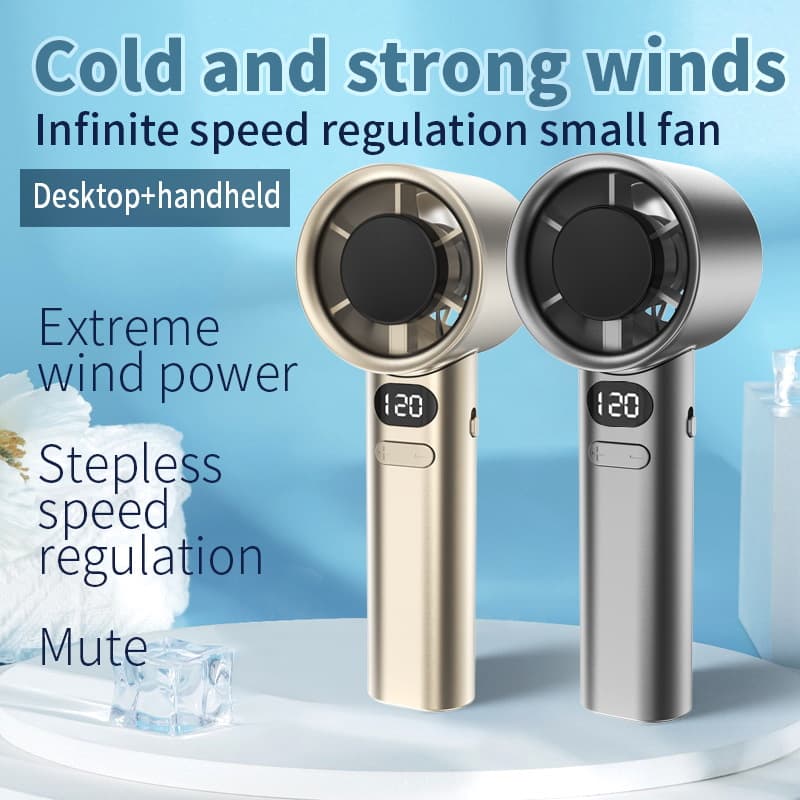 New M11 High-Speed Handheld Fan USB Mini Portable Rechargeable Turbo Small Fan Desktop Electric Fan