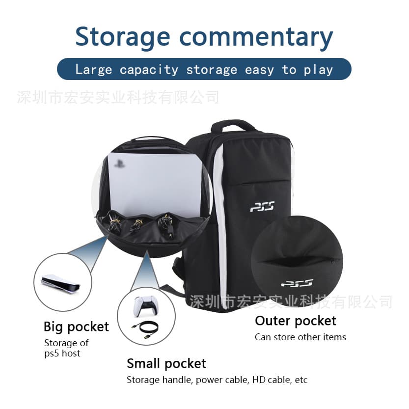 Backpack for Sony PS5 Console Accessories Student Bag PlayStation 5 Backpack