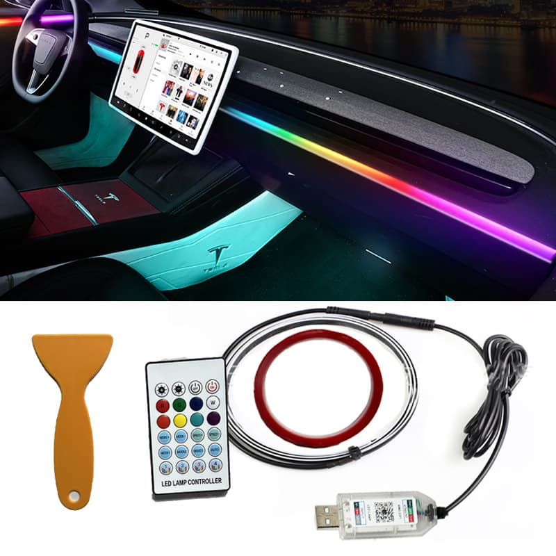 Car Modified LED Lights, Car Ambient Light Dashboard Modification, USB Car Ambient Light Music Rhythm Light