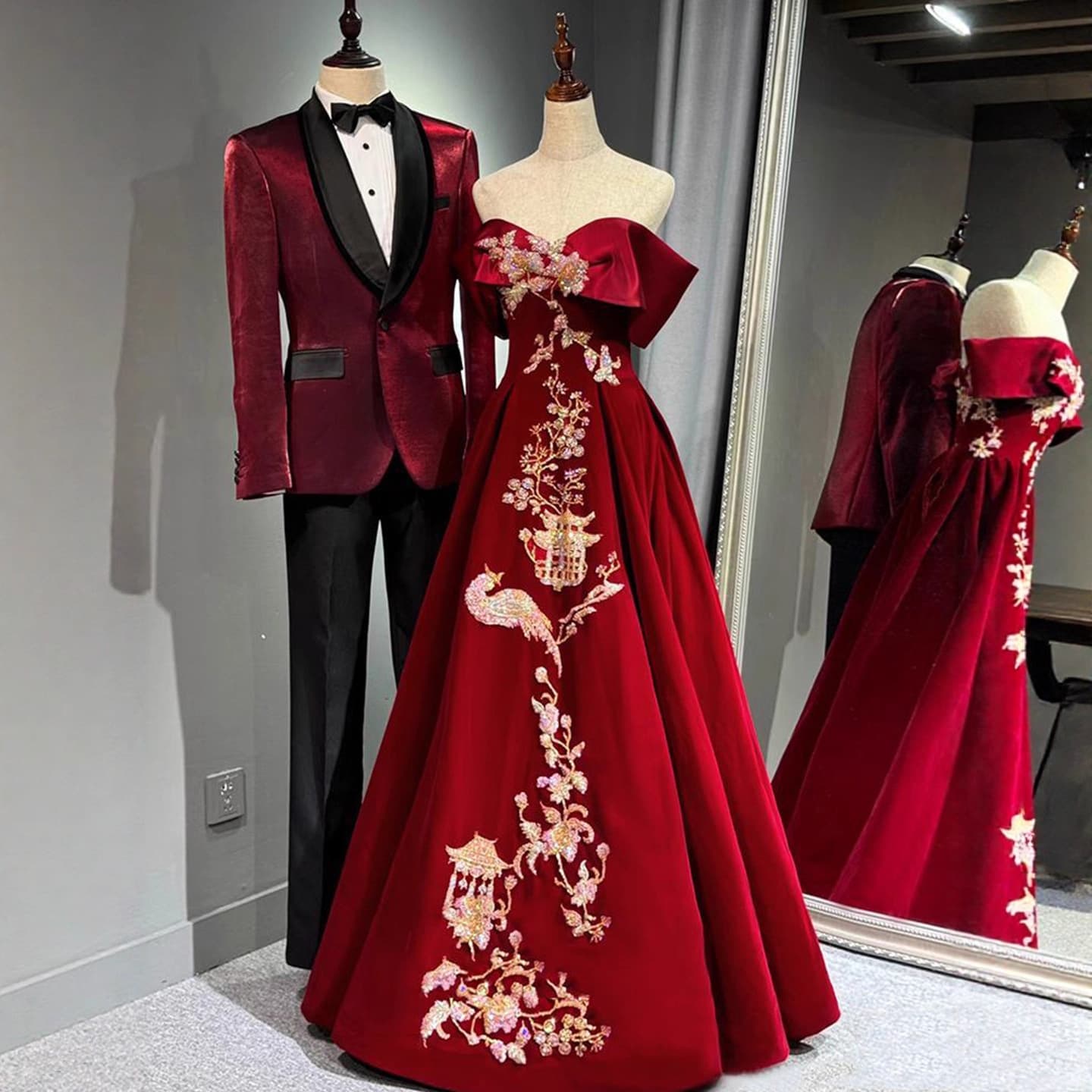 Toast Wear Bride 2026 New Burgundy Engagement Dress Wedding New Chinese Wedding Dress High-end Light Luxury
