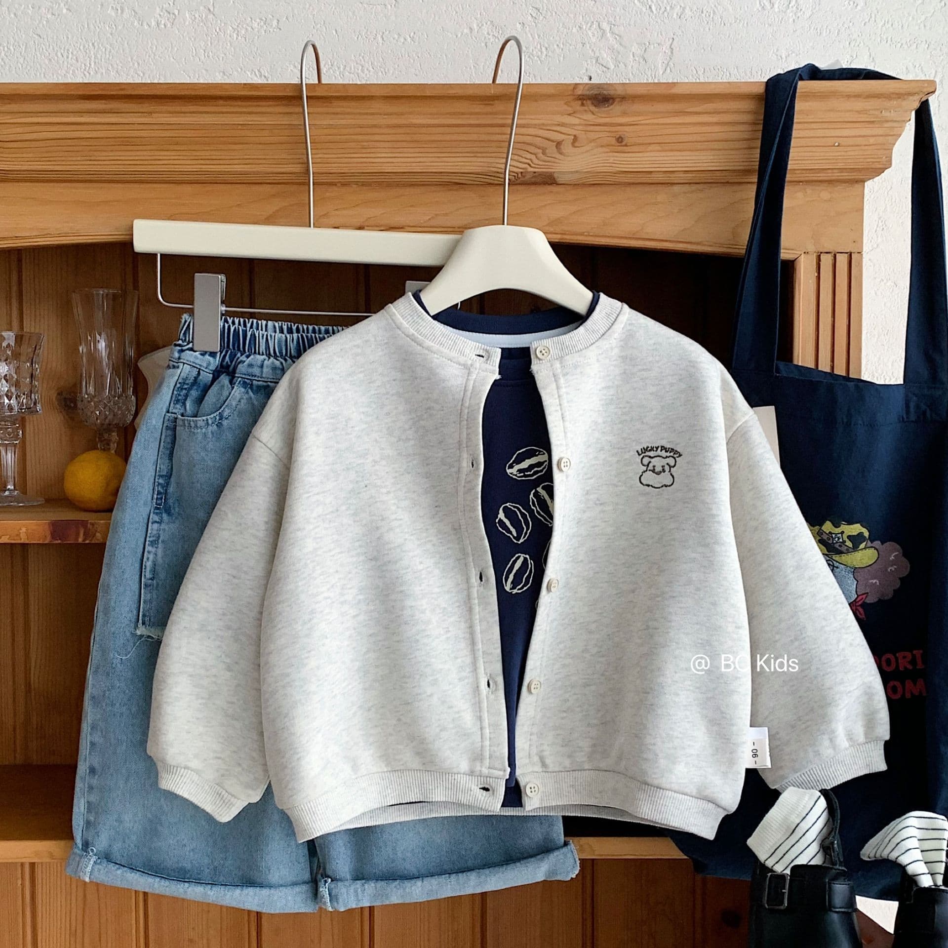 Bangcheng Children's Jacket 2026 Spring New Boys Puppy Embroidered Sweater Cardigan Children's Fashionable Spring Clothing Trend