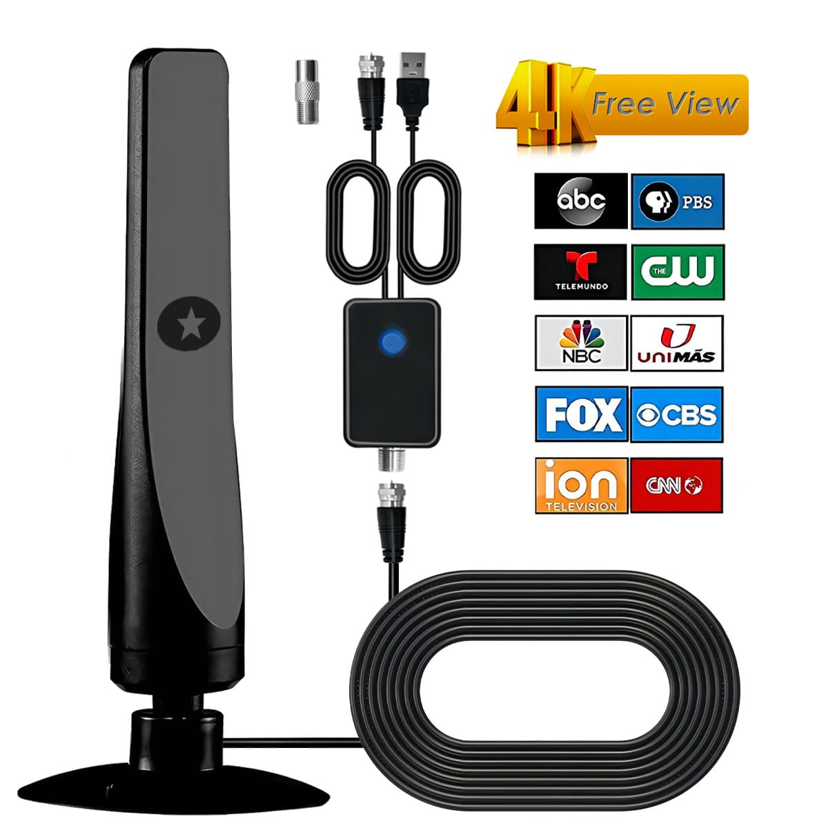 Popular European and American HDTV Vertical Suction Cup Antenna, High-Definition DVB-T2 Terrestrial Digital TV Antenna