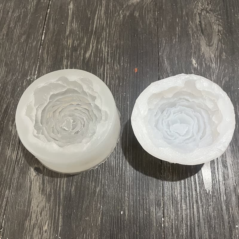 Peony flower shape silicone mold DIY decorative candle aromatherapy mold