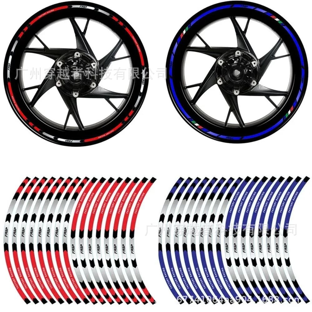 Reflective Wheel Rim Tape Sticker for Honda Kawasaki Motorbike Car Wheel Stripe 17-18 Inch Body Decal Crossbody Tape