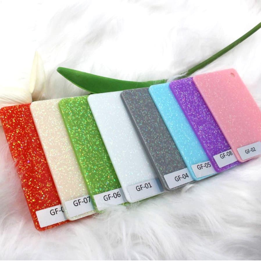 Fine sand dreamy decorative panels, acrylic fancy glitter gold panels, chive powder panels, glitter custom creative designs.