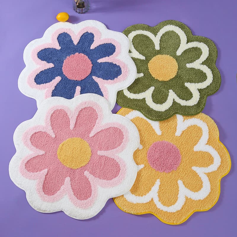 Ins style household round carpet bedroom non-slip easy care carpet water-absorbent and stain-resistant imitation cashmere carpet can be shipped on behalf of