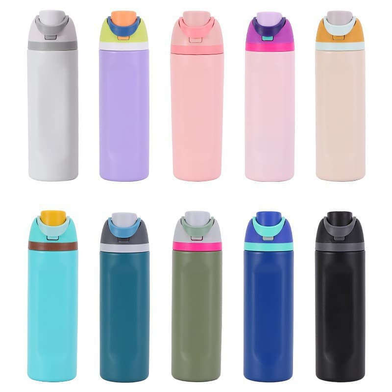 Portable Outdoor Fruit Design Stainless Steel 304 Insulated Water Bottle Straw Cup High Aesthetic Value Creative Handheld Cup