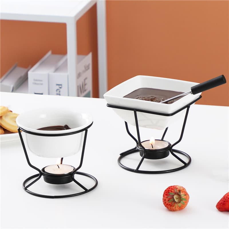 Chocolate Hot Pot Ceramic Ice Cream Cheese Insulation Melting Small Hot Pot Haagen-Dazs Chocolate Hot Pot