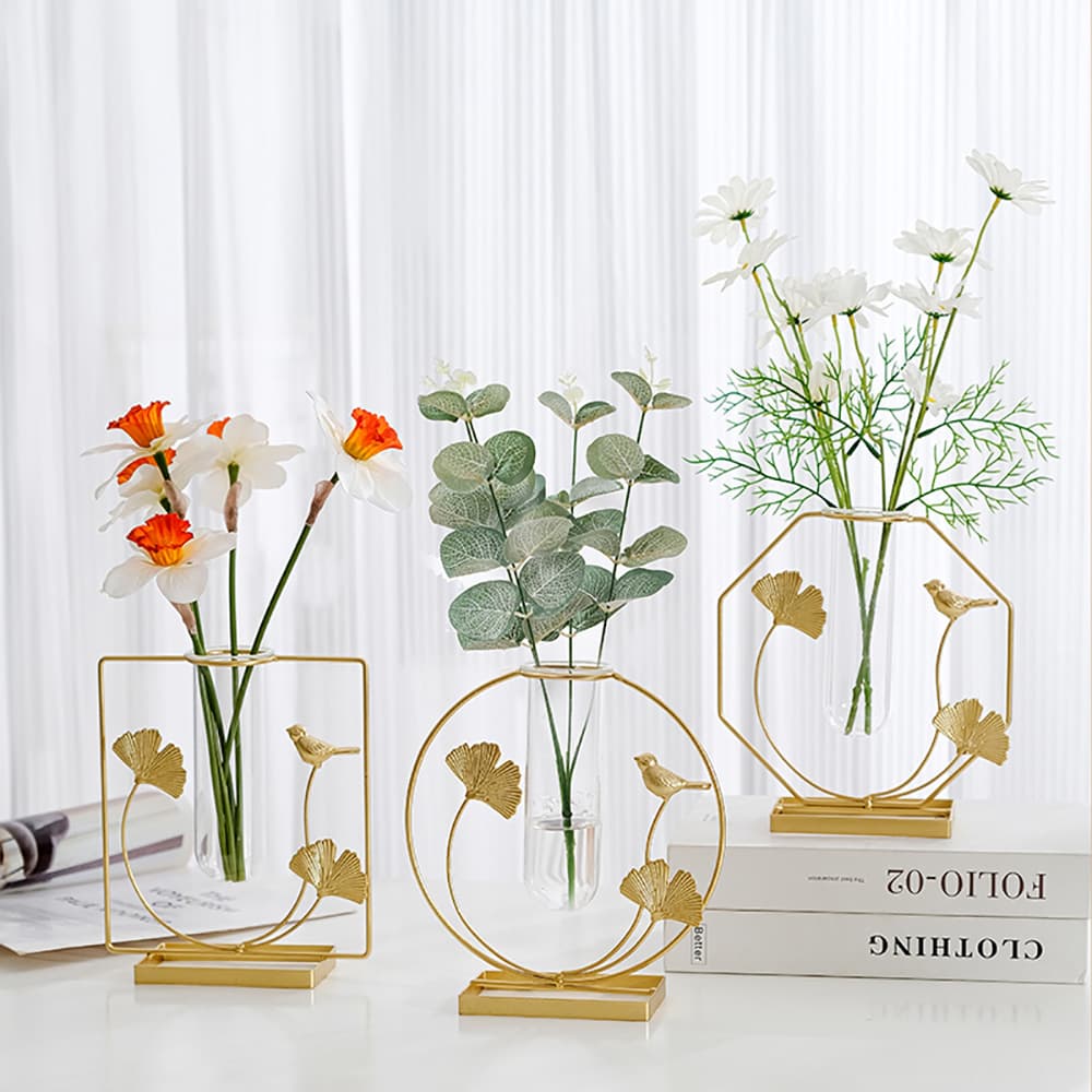 Decorative Living Room Table Flower Arrangement Vase, Ins Style Artificial Flowers, European Handcrafted Vase