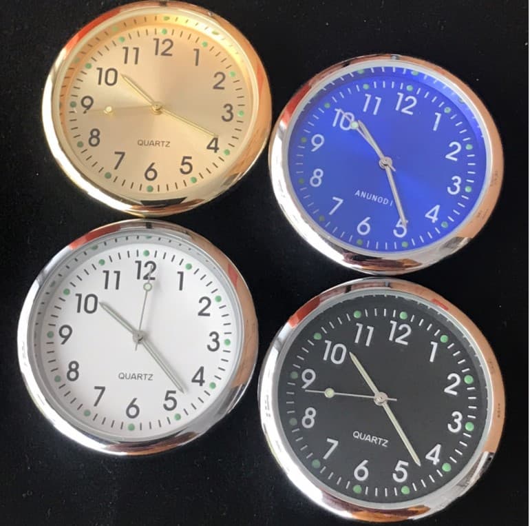 Car Clock One-Touch Start Anywhere 4cm Diameter Electronic Quartz Clock Creative Car Accessory