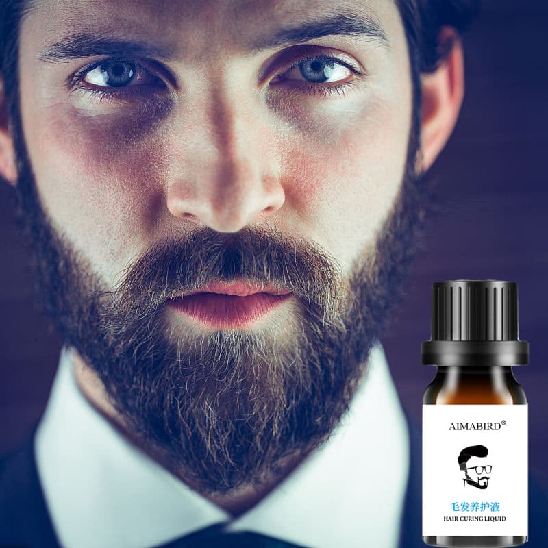 Beard Care Essential Oil, Beard Growth Liquid, Beard Growth Serum, Hair and Beard Nourishing Cream for Men, English Version, Cross-Border