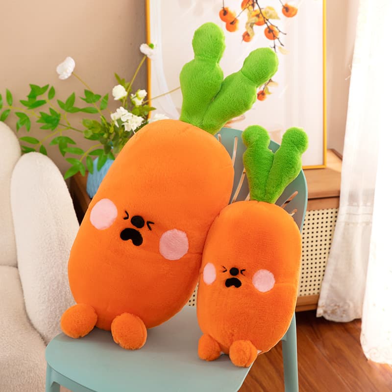 Carrot pillow, long pillow for sleeping, children's sleeping doll, boy and girl doll, plush toy, removable and washable