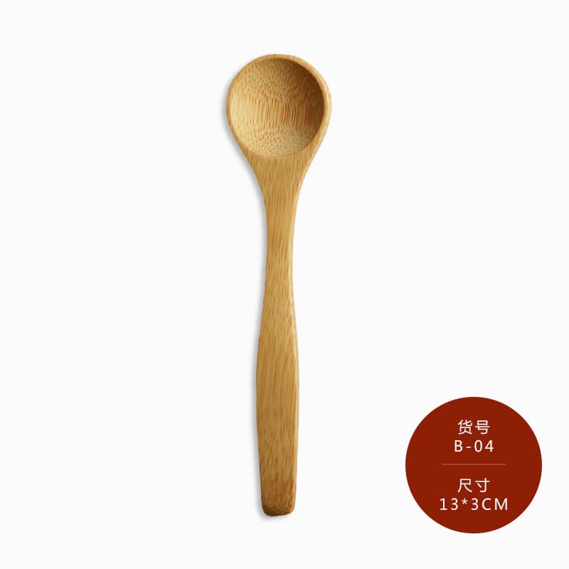 Household Wooden Soup Spoon for Dining, Small Wooden Utensil, Long Handle Wooden Spoon for Honey and Coffee, Wholesale Custom