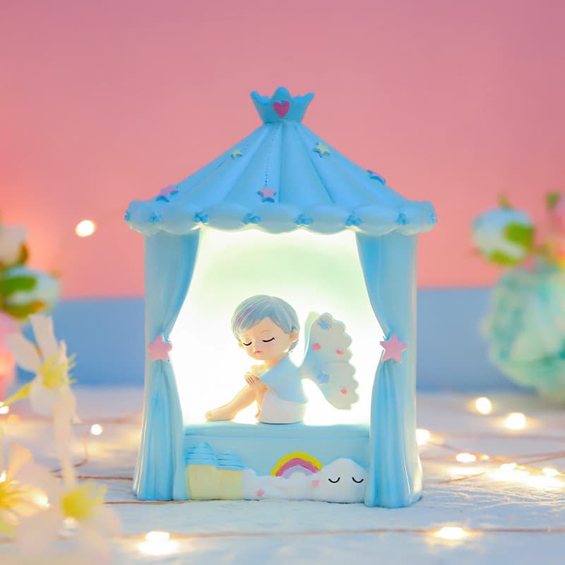 Creative Cute Pet Concert Cartoon Rabbit Bear Hand-Crank Music Box Surprise Gift for Kids Girls Room Eight-Tone Box