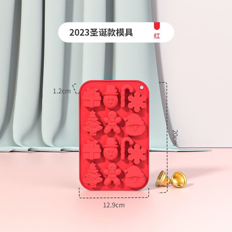 Cross-border Wholesale Food-Grade Silicone Chocolate Mold DIY Handmade Gummy Elder Festival Dessert Mold