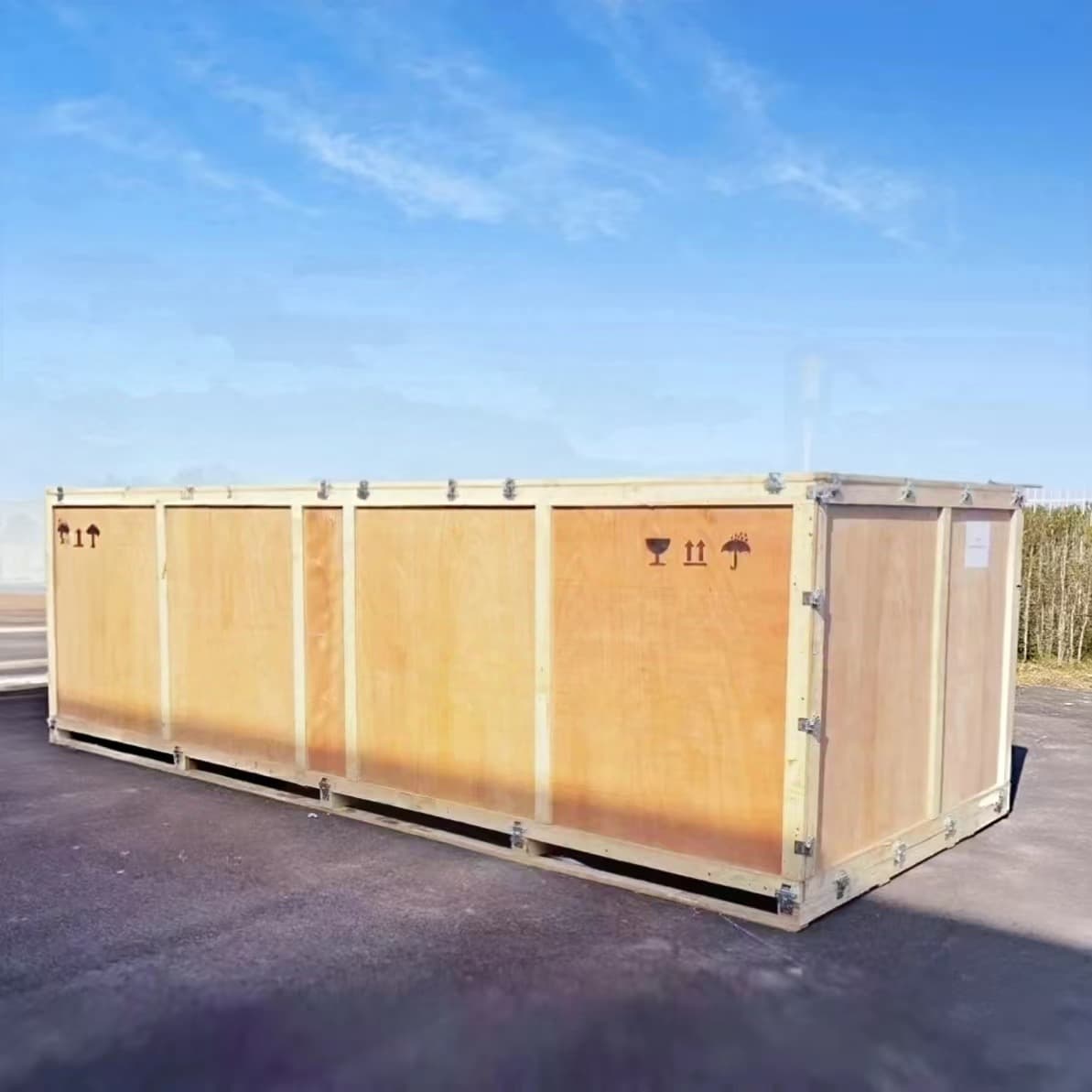 Shanghai Longyufeng Direct Sales Factory - Reusable Tool Packaging Boxes, Solid Wood Transport Turnover Boxes with Printing
