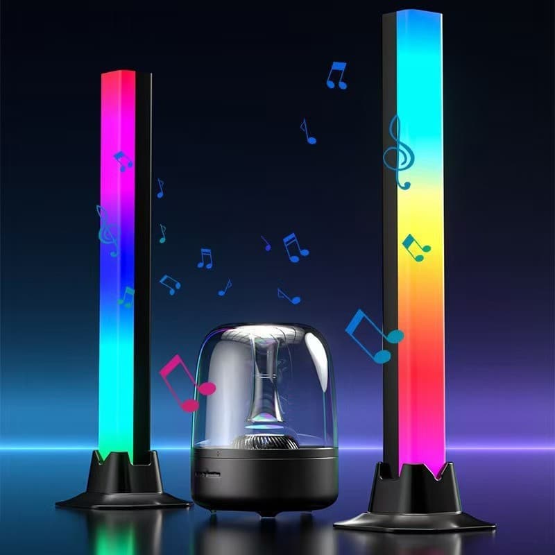 Factory Source Cross-Border Gaming Sound-Activated Light Desktop Atmosphere Light Rhythm Light Computer Desktop Bluetooth APP Sound-Activated Light
