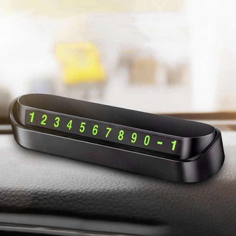 Temporary parking phone number plate, car mobile number sign ornament, car accessories decoration set