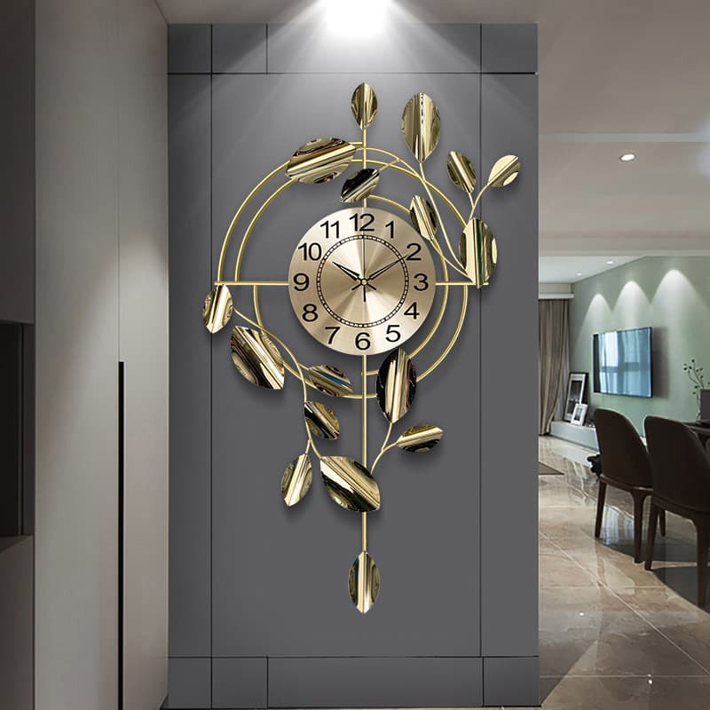 Creative Iron Wall Clock for Living Room, Hallway Wall Decoration, Silent Clock for Home, Dining Room, Study, Kitchen