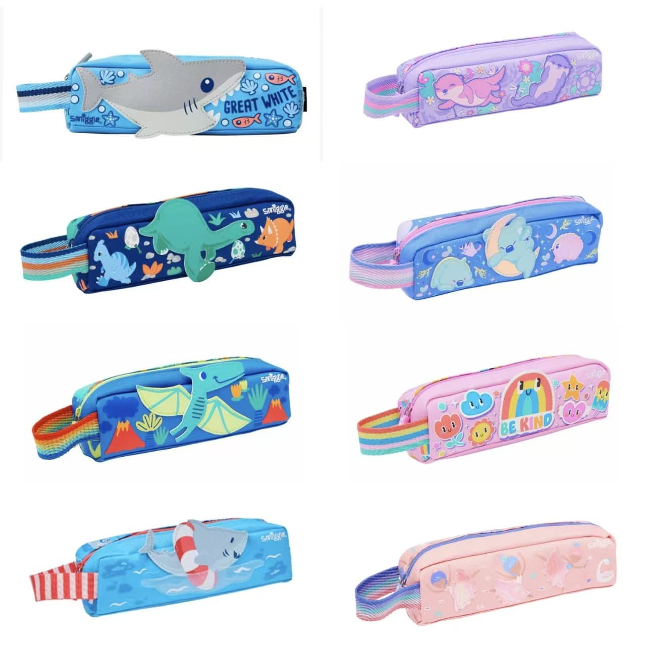 Australian Smiggle small single-layer portable pencil bag for primary school students stationery bag zipper silent multi-functional pencil bag