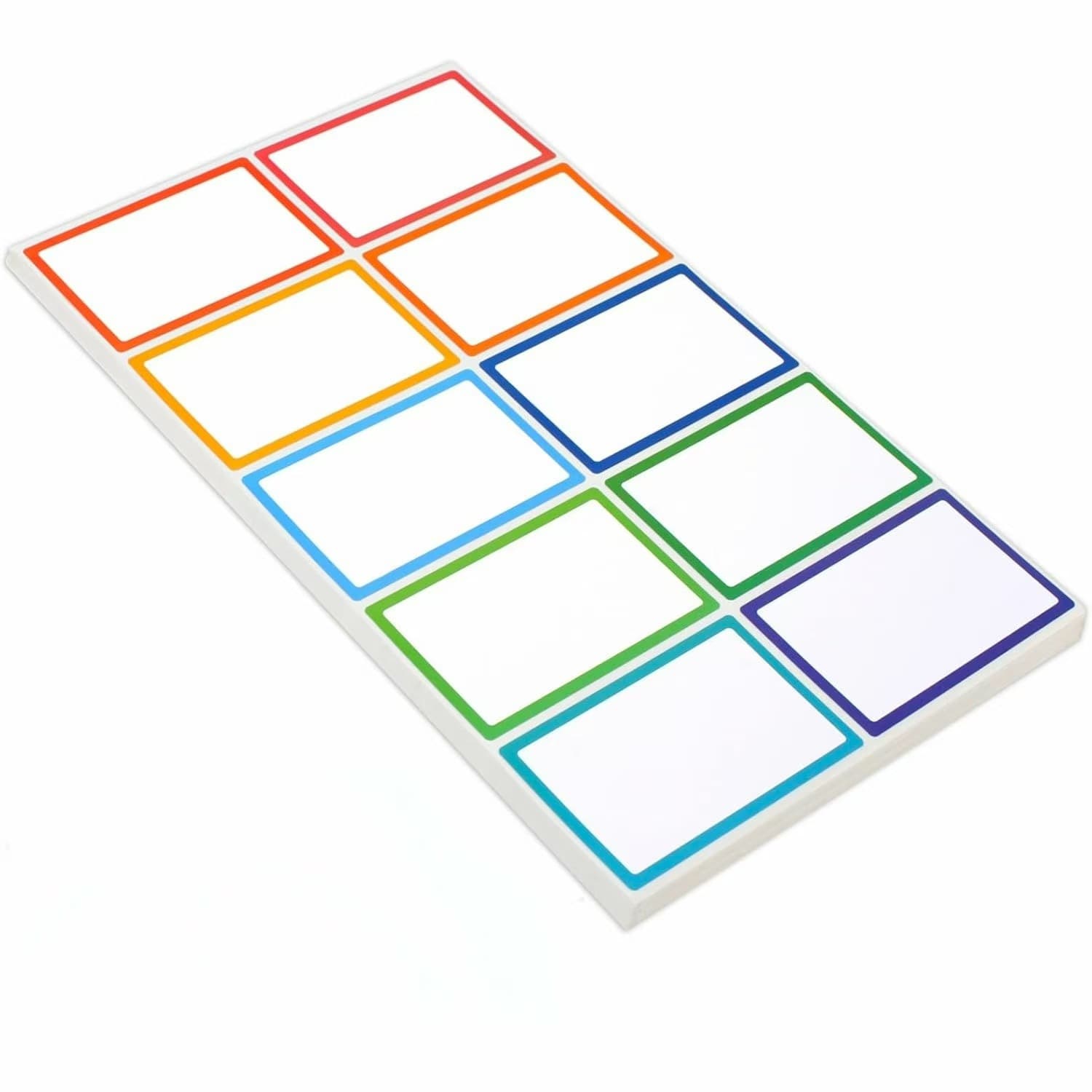Cross-border Colorful Blank Writable Name Labels, Book Identification, Office File Classification Self-Adhesive Stickers
