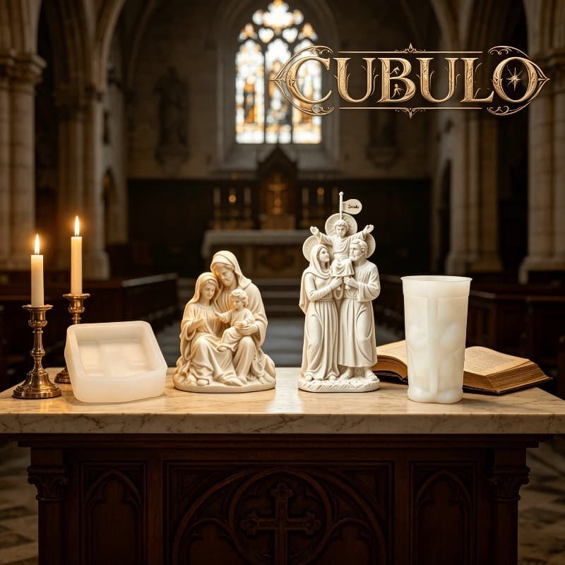 2 types of Holy Family three-dimensional silicone mold DIY scented candle resin plaster ornament casting mold
