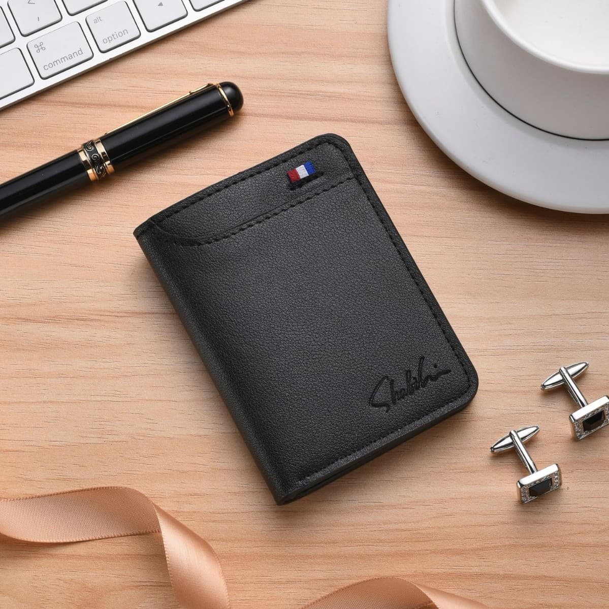 Cross-border multi-card slot PU card holder card holder new vertical ID men's wallet compact large capacity mini wallet
