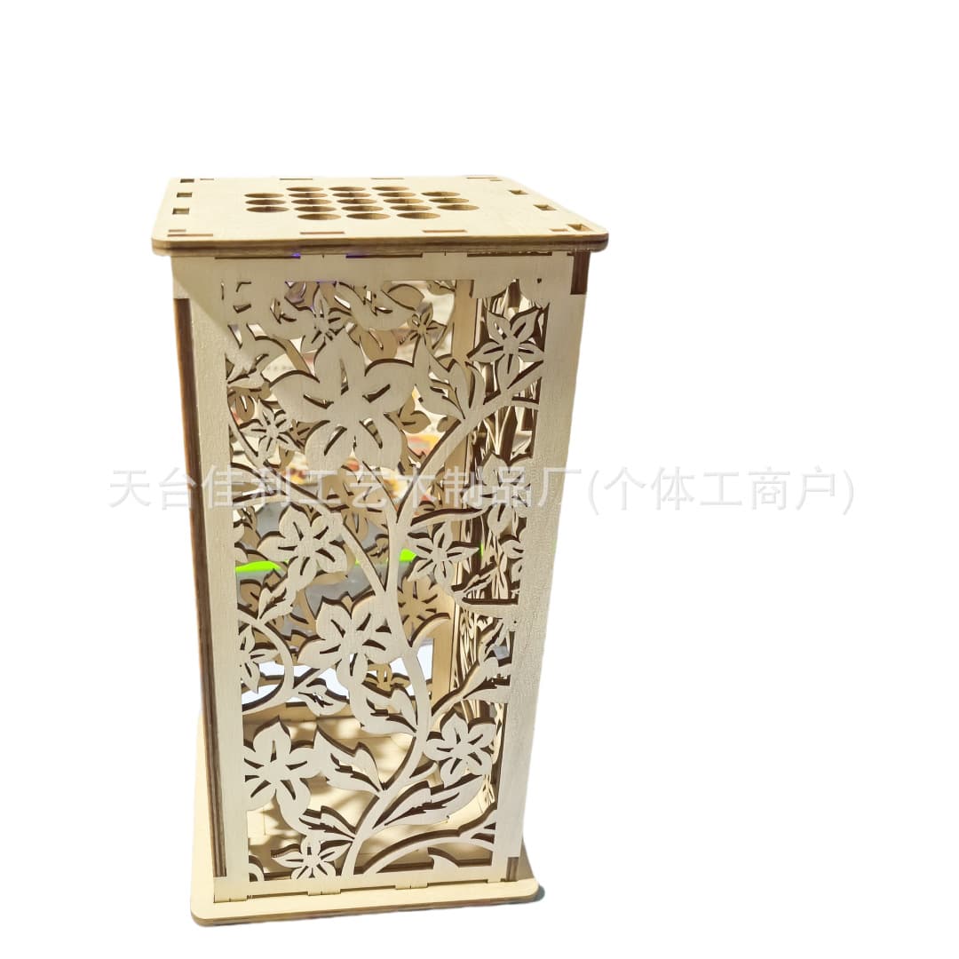 Wooden Puzzle Flower Vase Bouquet Home Decor Cross-Border New Arrival