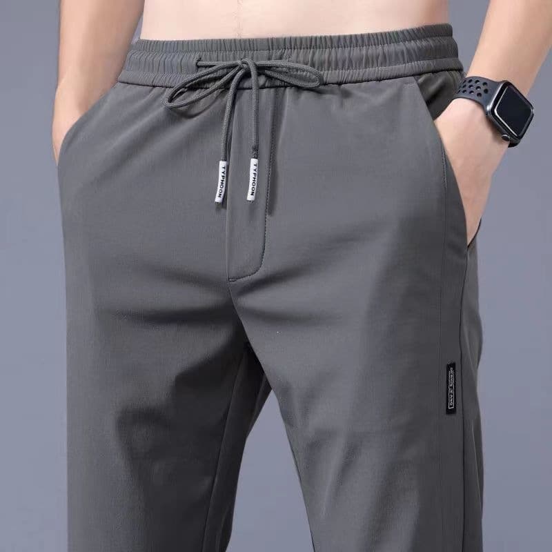 Beijiang Lang Wow Oh Straight Leg Quick-Dry Durable Sports Pants Elastic Ice Silk Long Pants Men's Summer Thin Casual
