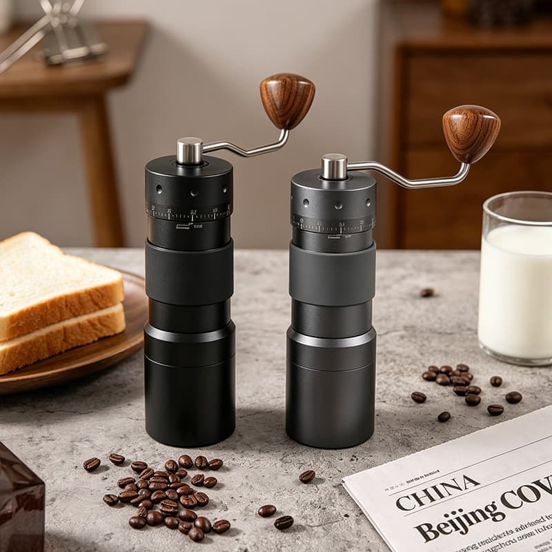 Portable Coffee Bean Grinder Hand Crank Burr Grinder Manual Coffee Grinder