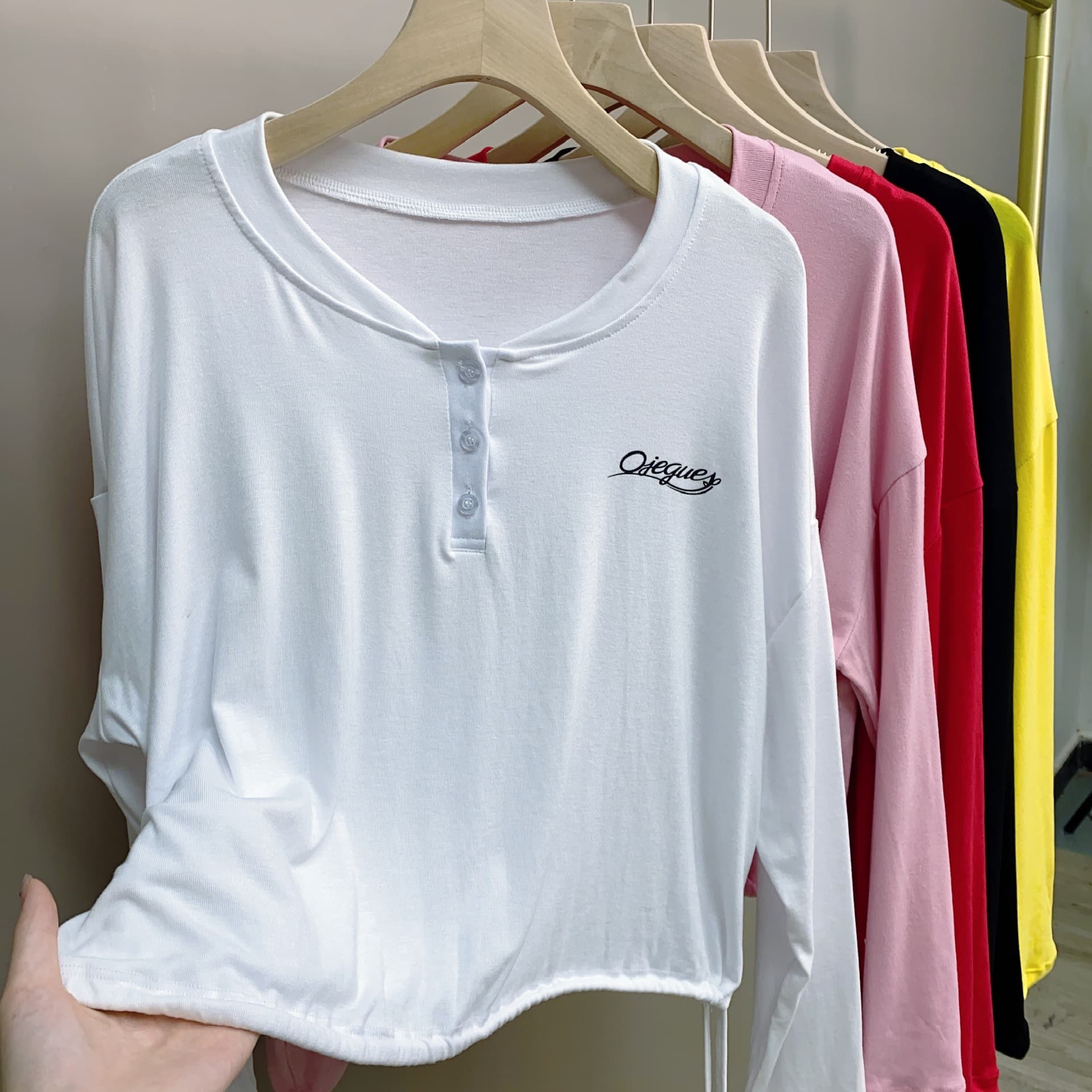 Autumn New Long-Sleeve Loose Sports Drawstring Top Dance Wear Dance Clothes Women Fashion Versatile Slimming New