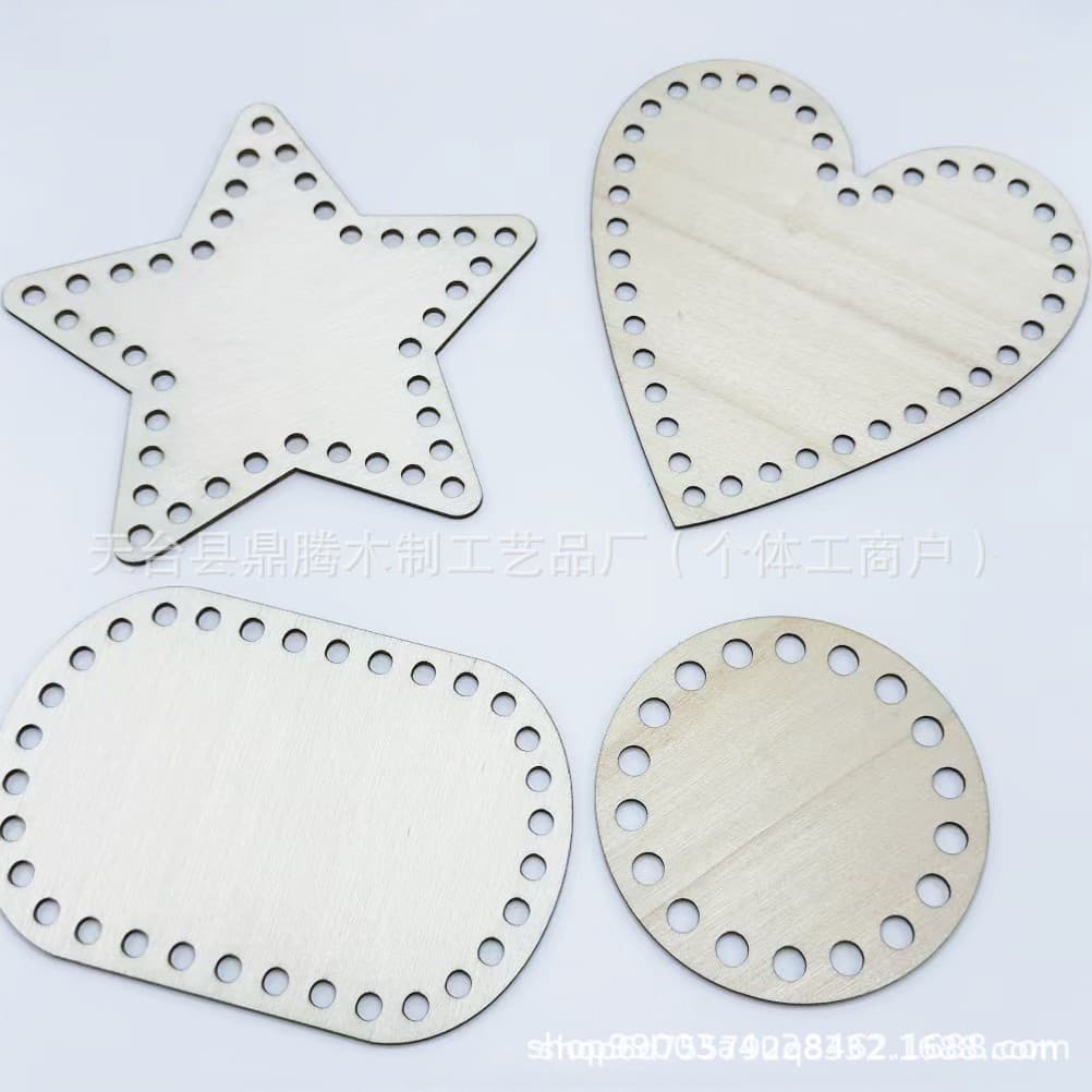 Wooden Star Square round Weaving Board DIY Knitting Basket Star Heart Various Sizes Wooden Board for Crafting And Handmade