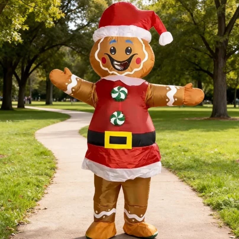 Children's Day Gingerbread Man Dinosaur Costume Antenna Alien Inflatable Tyrannosaurus Rex Cartoon Character Performance Costume Inflatable Suit