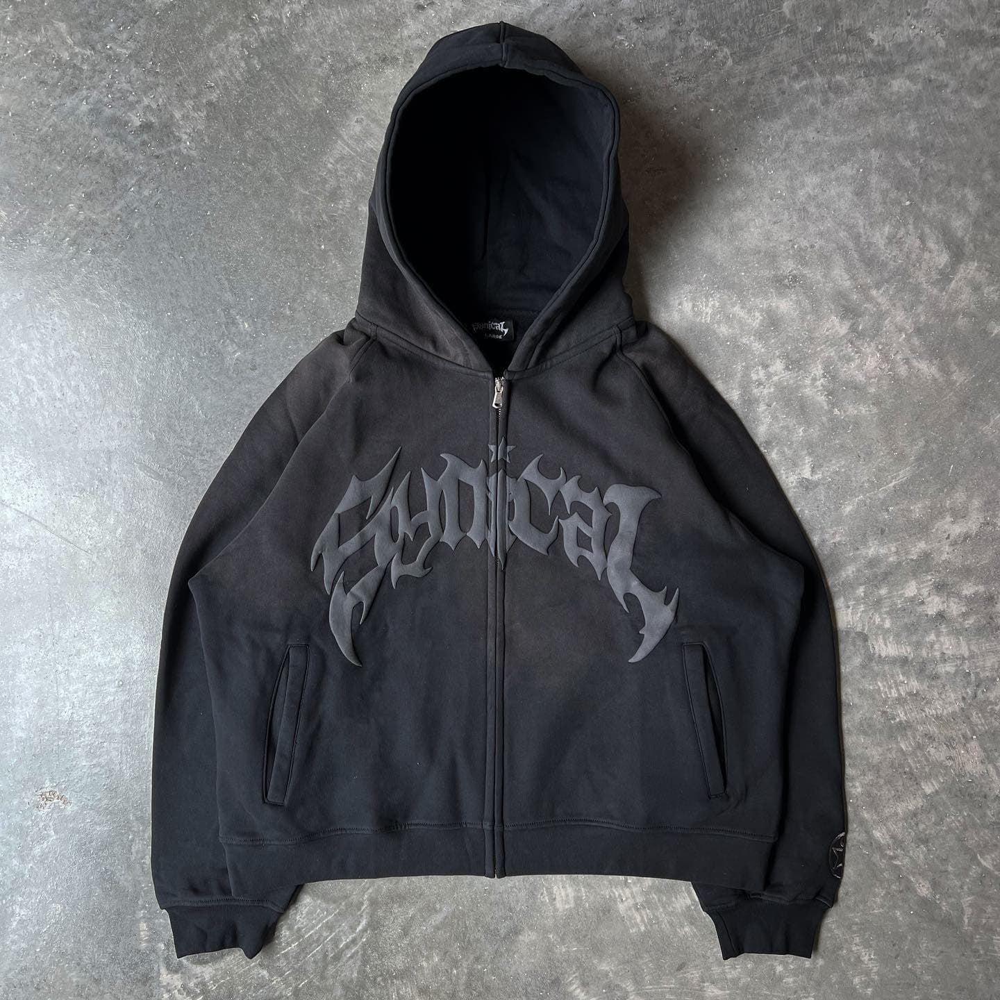 European and American Cross-Border American Retro Pullover Hoodie Gothic Letter Print Hooded Sweatshirt Couple Casual Jacket