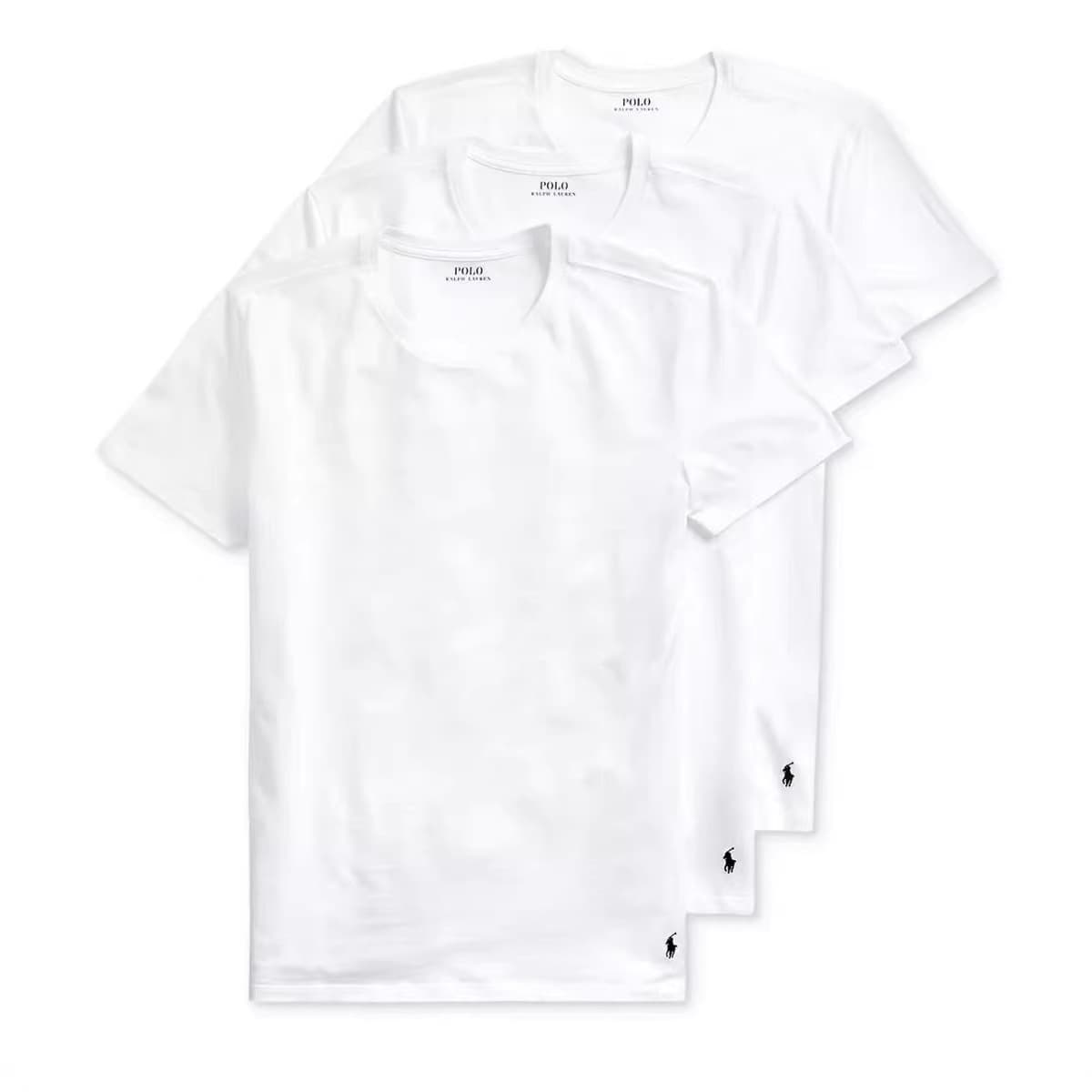 Polo Cross-Border Classic Men's Cotton Crew Neck T-Shirt with Embroidered Pony 230GSM Heavyweight Tee
