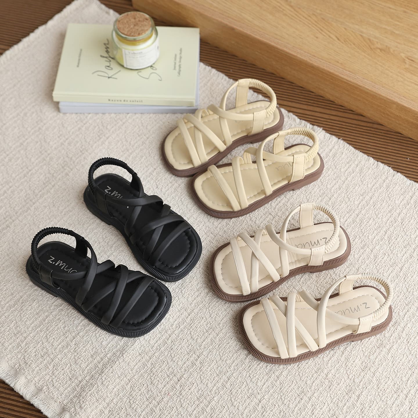 Children's sandals 2026 summer Korean style girls cross strap princess shoes fashion middle and older children's performance dance sandals trend