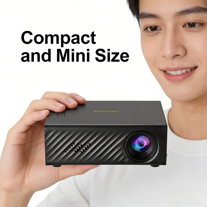 M1S Cross-border Mini Projector Home Use LED Portable Projector Yellow/White New Model Factory
